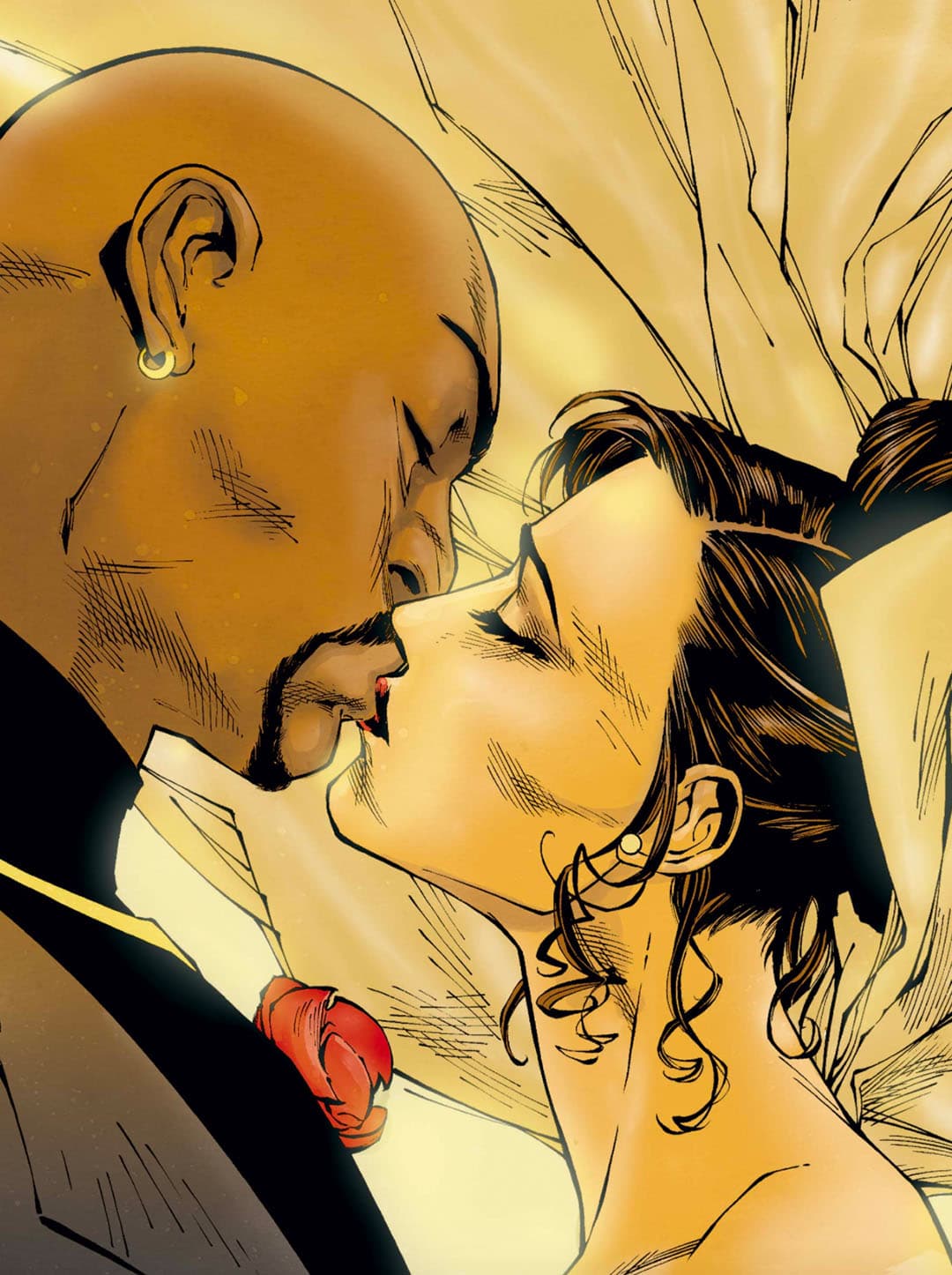 Jessica Jones y Luke Cage se besan