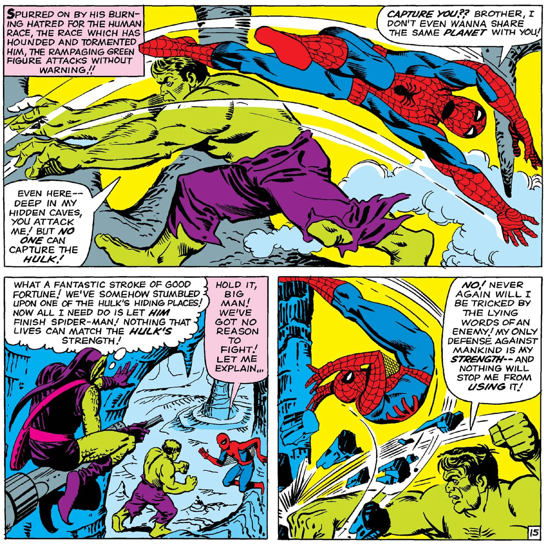 Primer encuentro spider-man vs hulk