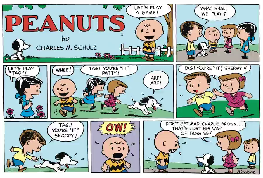 Tira Peanuts 1952 a color